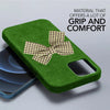 Premium Suede Leather with Bow Back Case for Apple iPhone 12