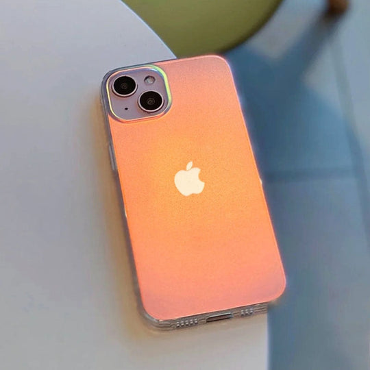 Premium Anti Shock Rainbow Laser Gradient Back Case For iPhone 14 Plus