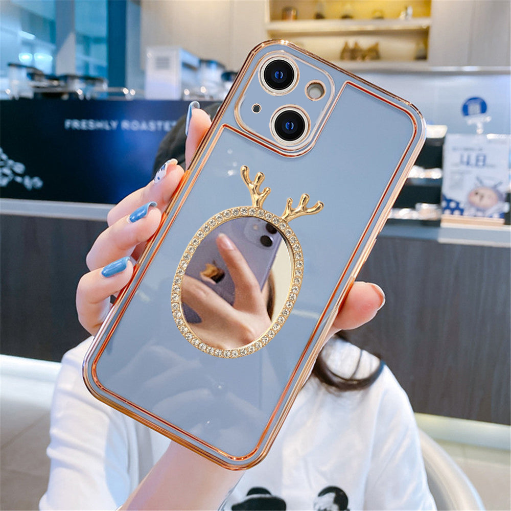 Luxury Plating Mirror Back Girlish Phone Case for Apple iPhone 13