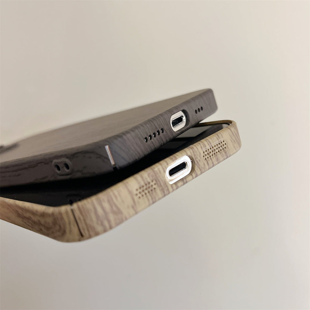 Luxury Ultra-thin Wood Grain Phone Case For iPhone 15 Pro