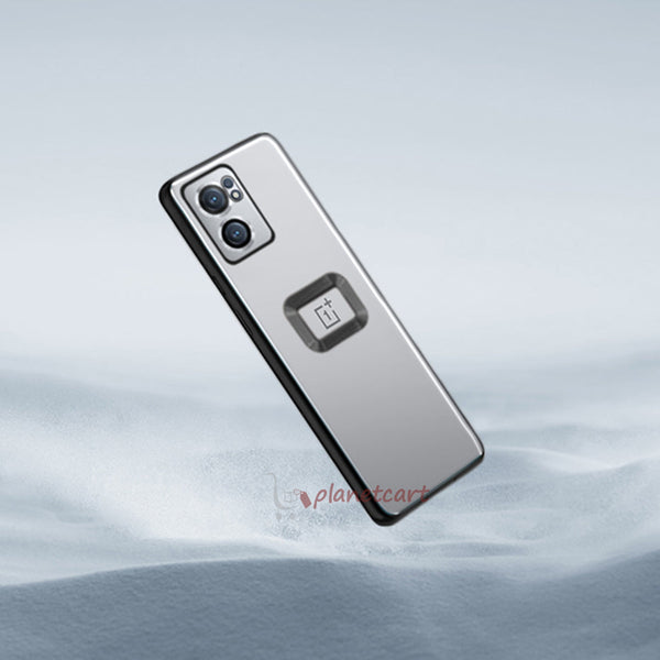 The Premium Electroplated Square Silicon Clear Camera Protection Back Case Cover For OnePlus Nord CE2