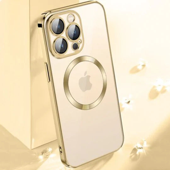 The Luxury Square Silicon Magsafe Clear Case With Camera Protection For iPhone 14 Pro Max