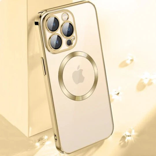 The Luxury Square Silicon Magsafe Clear Case With Camera Protection For iPhone 14 Series