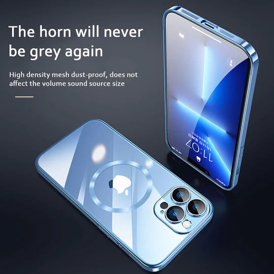 The Luxury Square Silicon Magsafe Clear Case With Camera Protection For iPhone 14 Pro