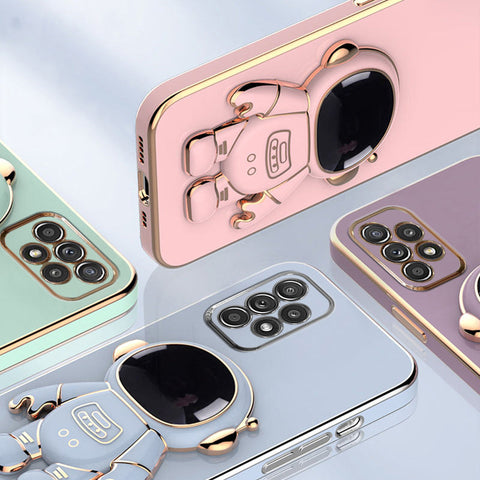 Astronaut Luxurious Gold Edge Back Case For Samsung Galaxy A73