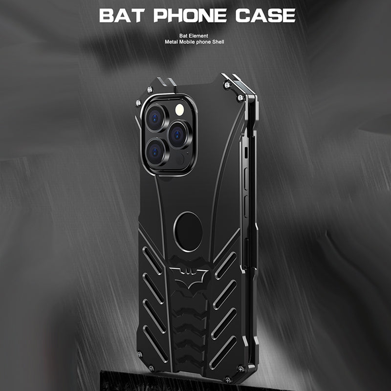 Batman Premium Luxury Metal Phone Case with Bat Stand for iPhone 14 Series