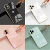 Luxurious Glass Back Case With Golden Edges For iPhone 12 Pro