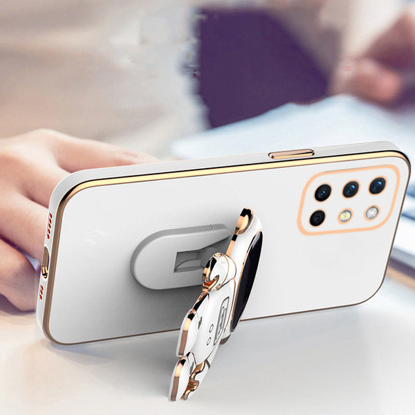 Astronaut Luxurious Gold Edge Back Case For OnePlus 9R
