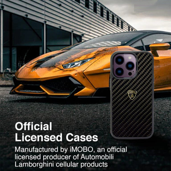 Elemento D3 Genuine Carbon Fiber Lamborghini Case for Apple iPhone 14 Pro