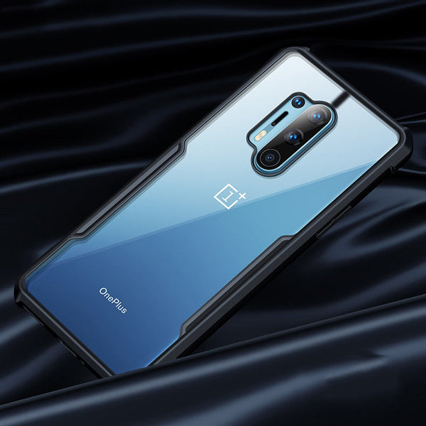 Anti-knock Heavy Duty Transparent Shockproof Bumper TPU + PC Back Case Cover for For OnePlus 8 Pro