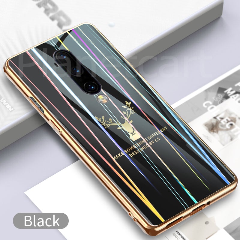 Gradient Deer Glass Back Case For Oneplus