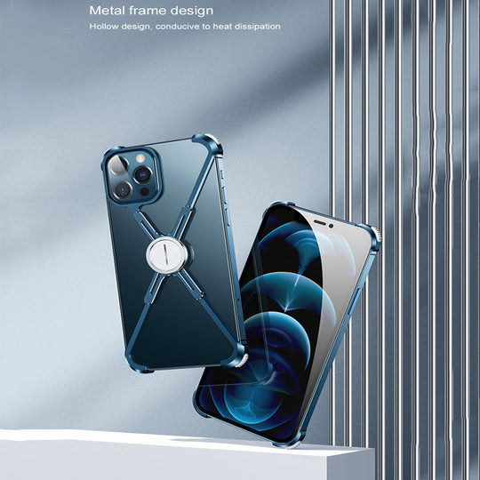 X-shaped Aluminum Metal Bumper Case for iPhone 13