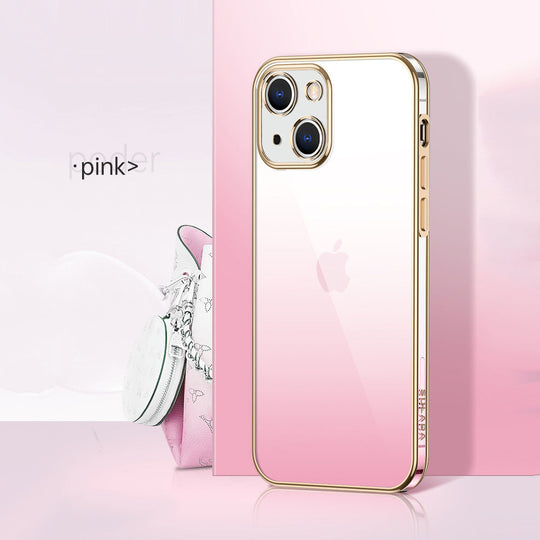 Premium Gradient Slim Soft Back Electroplated Glossy Bumper Case Cover for iPhone