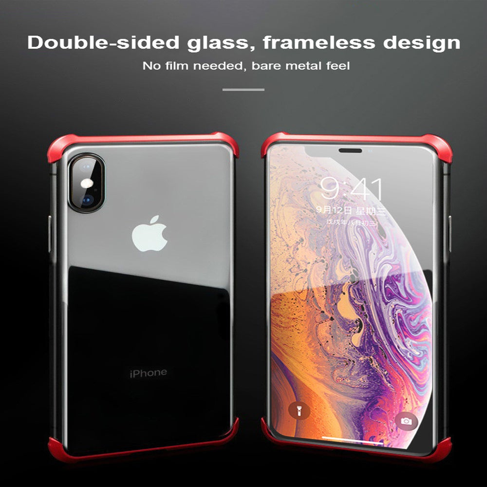 Frameless Double Sided Tempered Glass Magnetic Case iPhone X
