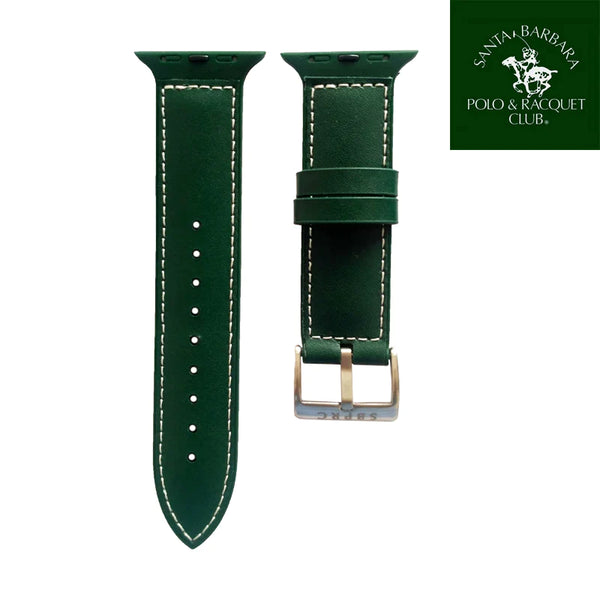 iWatch Relica-1 Series Genuine Santa Barbara Leather Strap - Green
