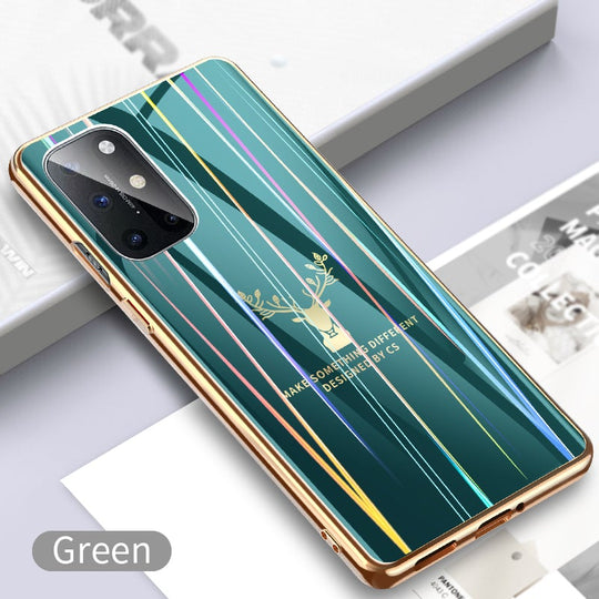 Gradient Deer Glass Back Case For Oneplus