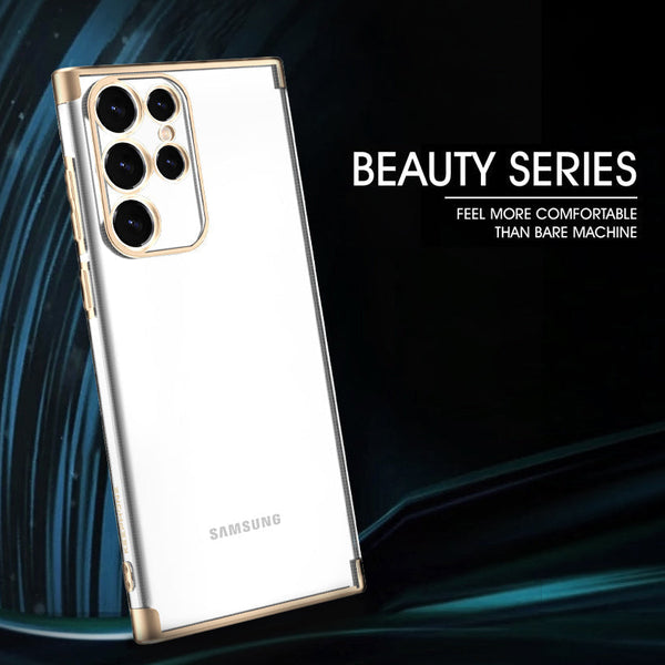 Luxury Transparent Clear Back TPU Case For Samsung Galaxy S22 Ultra