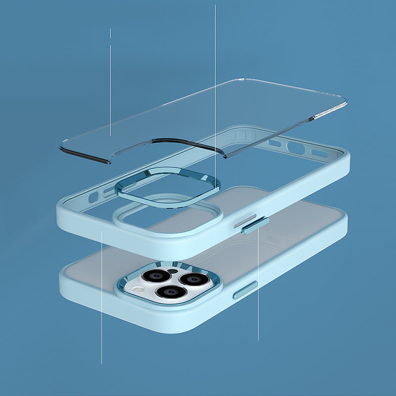 Premium Square Luxury Transparent Stylish Bumper Back Case for iPhone 13 Pro Max - Premium Cases