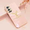 Deer Luxurious Gold Edge Glass Back Case For Oneplus 9 Pro