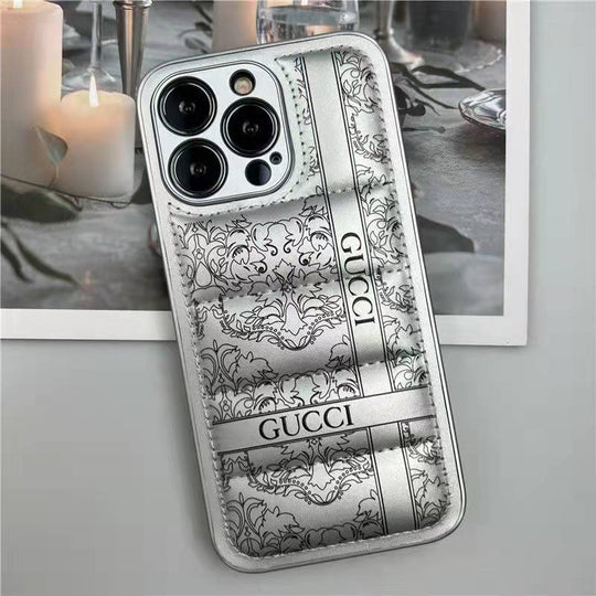Premium Trendy Shockproof Puffer Back Case Cover for iPhone 13 Pro Max