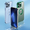 Premium Electroplated Square Silicon Clear Camera Protection Back Case Cover For iPhone 13 Pro Max