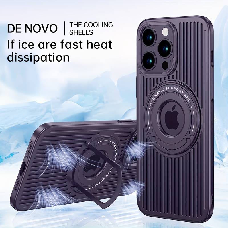 Frosted Magnetic Integrated Heat Dissipation Case For iPhone 15