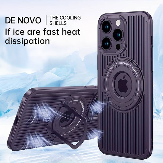 Frosted Magnetic Integrated Heat Dissipation Case For iPhone 15 Plus