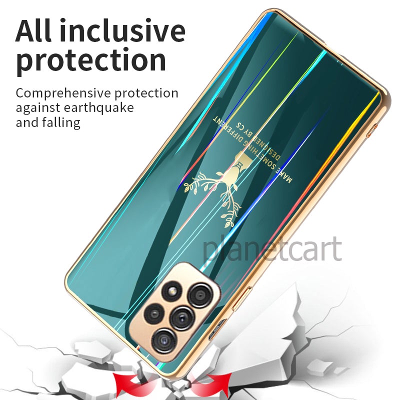 Luxury Electroplated Silicon Deer Back Case For Samsung Galaxy A52