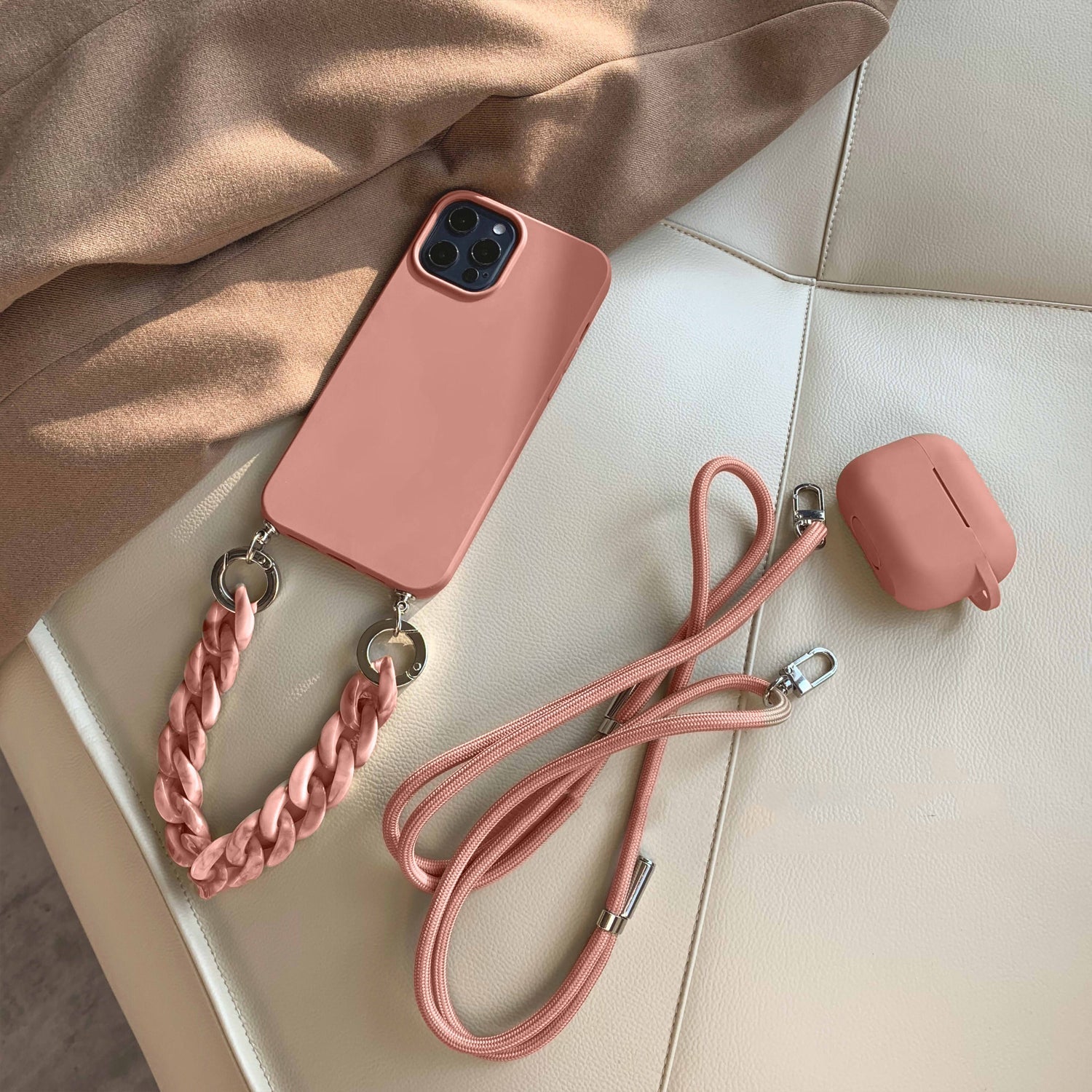 Crossbody iPhone Case | Pink Gold