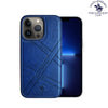 Santa Barbara Special Impression Series Genuine Blue Leather Case For iPhone 13 Pro Max