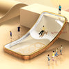 Premium Luxury 3D Flower Carved Plating Electroplated Side Frame Transparent Back Case Cover for Samsung Galaxy S22 Ultra
