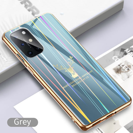 Gradient Deer Glass Back Case For Oneplus