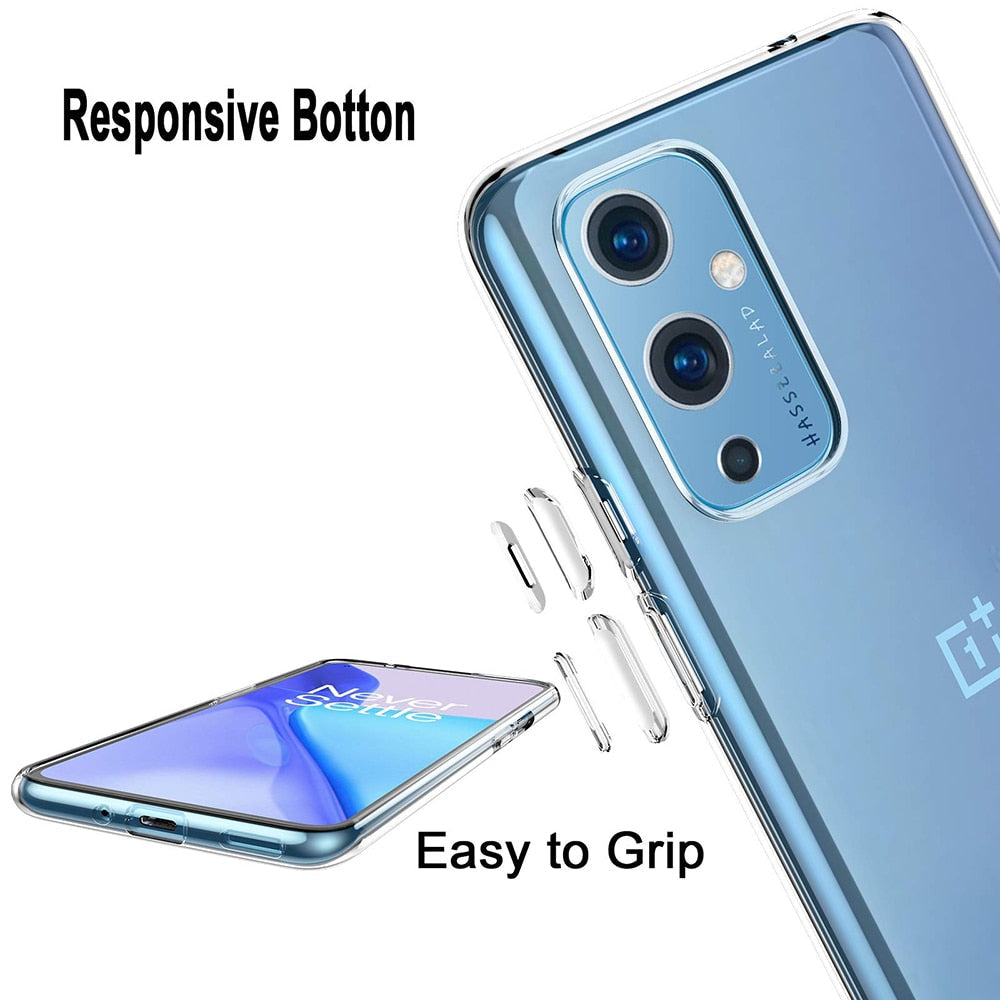 Shockproof Clear TPU Transparent Soft Silicone Back Case For OnePlus 9RT - Premium Cases