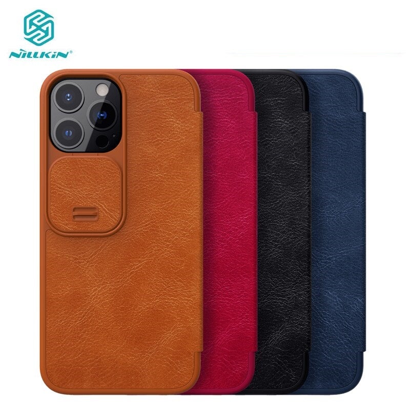 Nillkin Qin Leather Flip Case For iPhone 13 Pro Max - planetcartonline