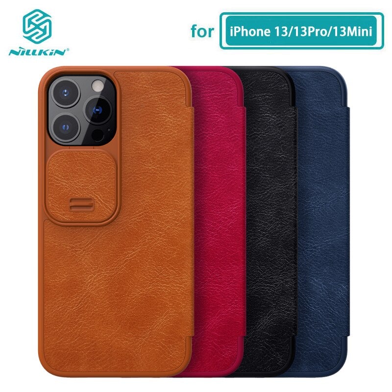 Nillkin Qin Leather Flip Case For iPhone 13 - planetcartonline