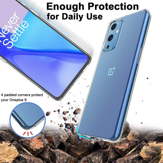 Shockproof Clear TPU Transparent Soft Silicone Back Case For OnePlus 9RT - Premium Cases