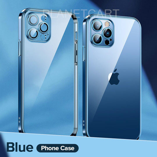 The Luxury Square Silicon Clear Case With Camera Protection For iPhone 13 Pro Max - planetcartonline