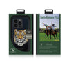 Santa Barbara Savana Series Tiger Embroidery Genuine Leather Case For iPhone 14 Pro