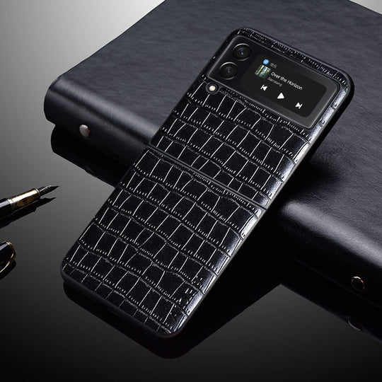Premium Luxury Crocodile Leather Pattern Back Case for Samsung Galaxy Z Flip 3