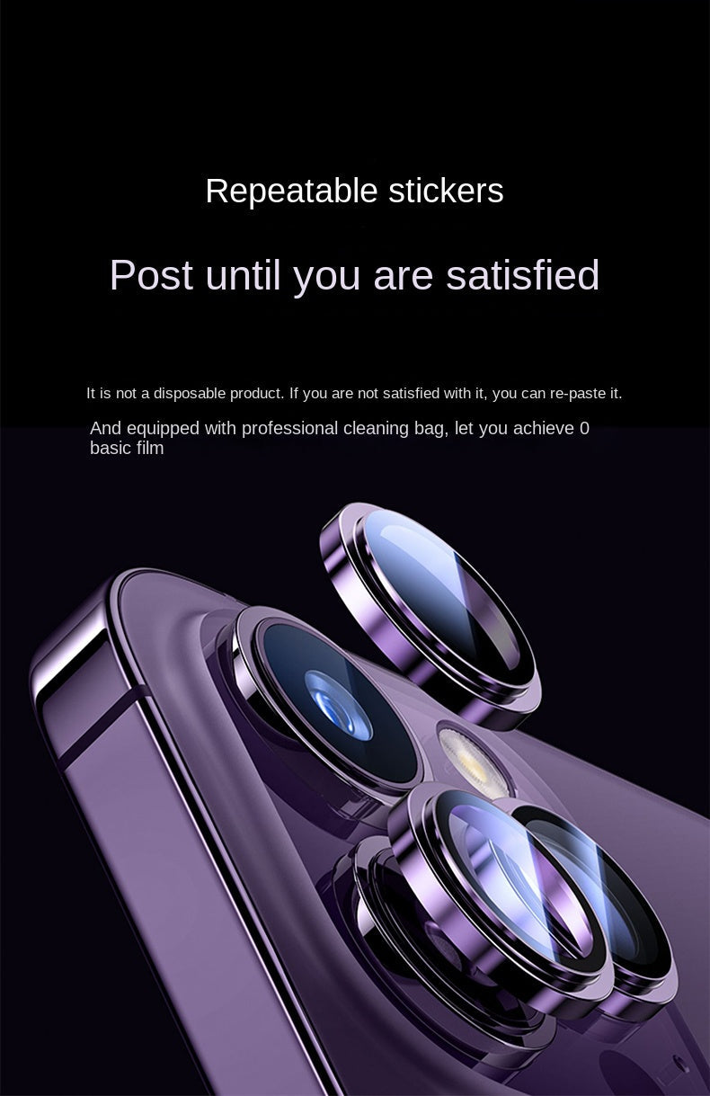 Ring Metal Camera Lens Protector Glass For iPhone 14 Pro