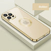 Premium Electroplated Square Silicon Clear Camera Protection Back Case Cover For iPhone 13 Pro Max