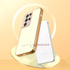 Premium Luxury 3D Flower Carved Plating Electroplated Side Frame Transparent Back Case Cover for Samsung Galaxy S22 Ultra