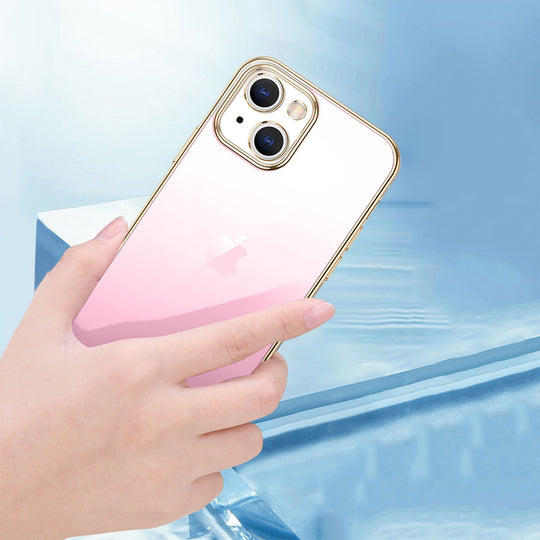 Premium Gradient Slim Soft Back Electroplated Glossy Bumper Case Cover for iPhone