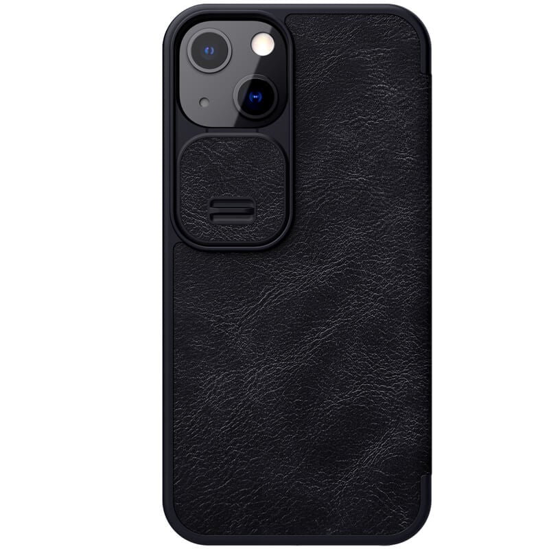Nillkin Qin Black Leather Flip Case For iPhone 13 - planetcartonline