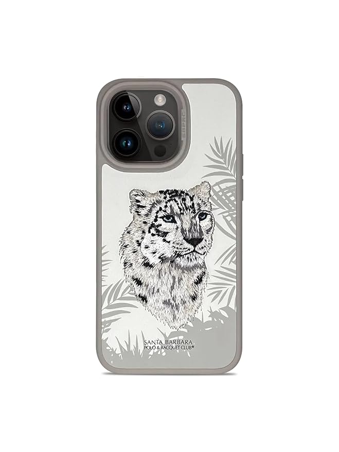 Santa Barbara Classic Savanna Series Leopard Genuine Leather Case For iPhone 15 Pro Max