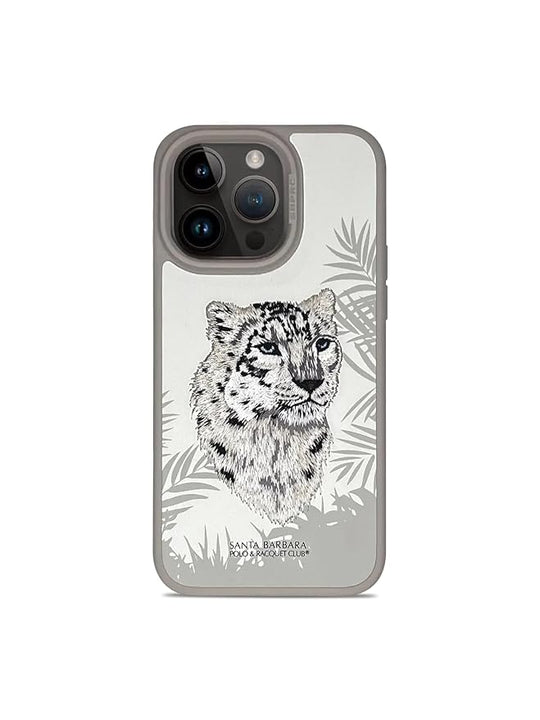 Santa Barbara Classic Savanna Series Leopard Genuine Leather Case For iPhone 15 Pro