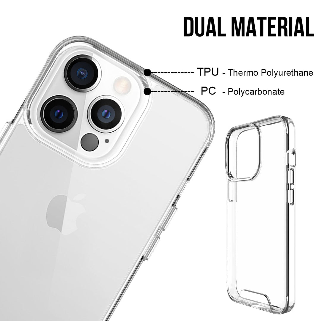 Crystal Clear Transparent Shockproof TPU Back Case For Apple iPhone 14 Pro Max