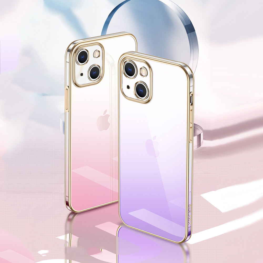 Premium Gradient Slim Soft Back Electroplated Glossy Bumper Case Cover for iPhone