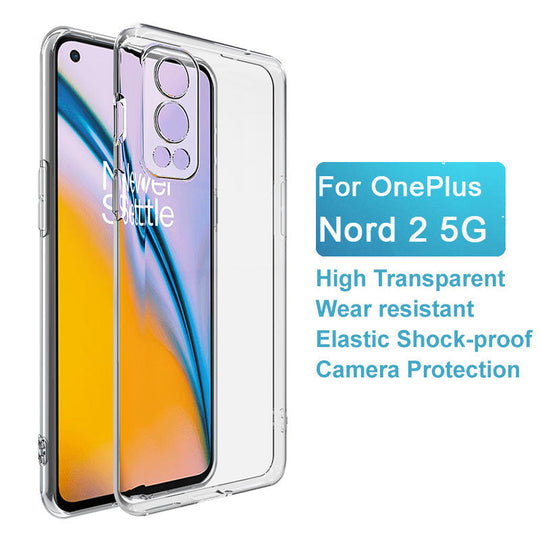 Shockproof Clear TPU Transparent Silicone Back Case For OnePlus Nord 2 - Premium Cases