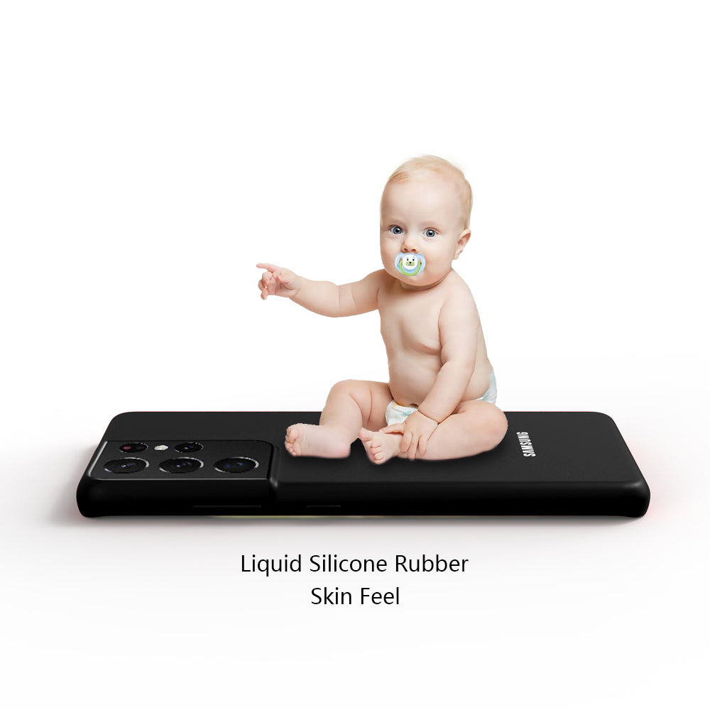 Premium Liquid Silicone Back Case Cover For Samsung Galaxy S21 Ultra